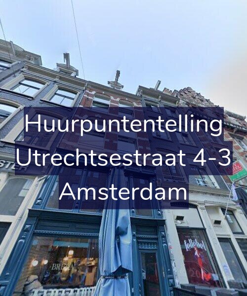 Foto gevel Huurpuntentelling voor Utrechtsestraat 4-3, Amsterdam