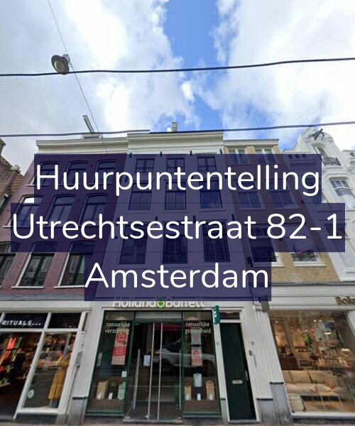 Foto gevel Huurpuntentelling voor Utrechtsestraat 82-1, Amsterdam