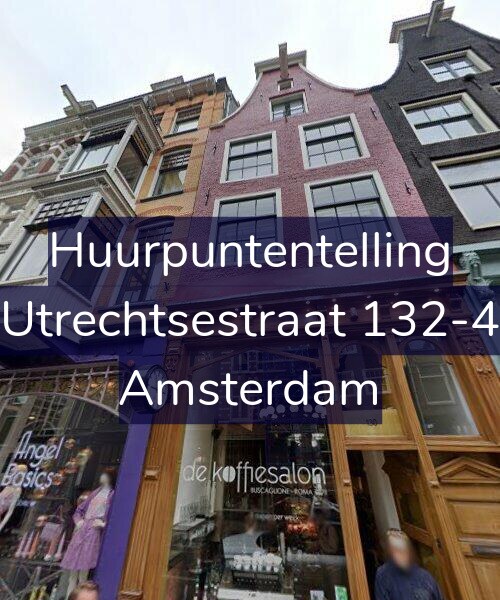 Foto gevel Huurpuntentelling voor Utrechtsestraat 132-4, Amsterdam