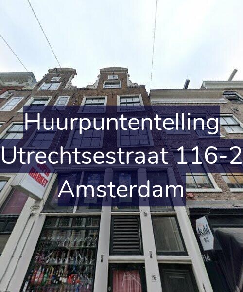 Foto gevel Huurpuntentelling voor Utrechtsestraat 116-2, Amsterdam