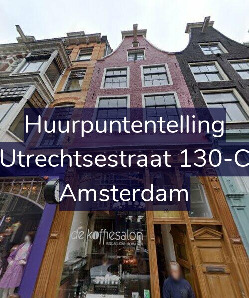 Foto gevel Huurpuntentelling voor Utrechtsestraat 130-C, Amsterdam