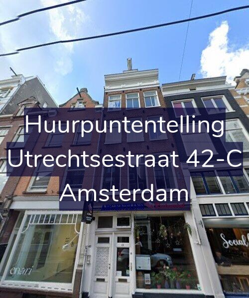 Foto gevel Huurpuntentelling voor Utrechtsestraat 42-C, Amsterdam