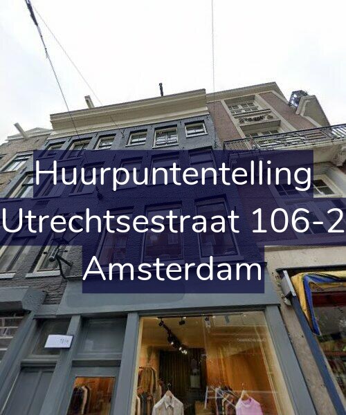 Foto gevel Huurpuntentelling voor Utrechtsestraat 106-2, Amsterdam