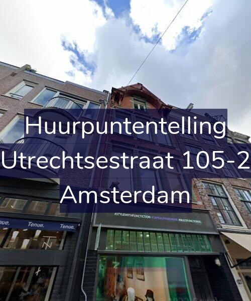 Foto gevel Huurpuntentelling voor Utrechtsestraat 105-2, Amsterdam