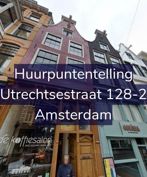 Foto gevel Huurpuntentelling voor Utrechtsestraat 128-2, Amsterdam
