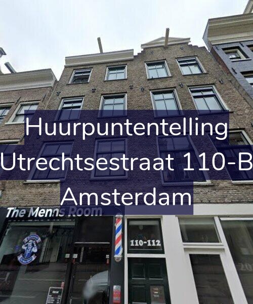 Foto gevel Huurpuntentelling voor Utrechtsestraat 110-B, Amsterdam