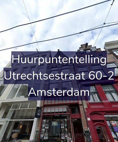 Foto gevel Huurpuntentelling voor Utrechtsestraat 60-2, Amsterdam