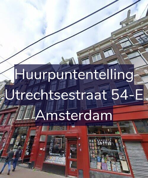 Foto gevel Huurpuntentelling voor Utrechtsestraat 54-E, Amsterdam