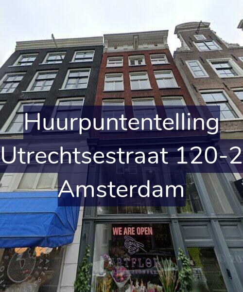 Foto gevel Huurpuntentelling voor Utrechtsestraat 120-2, Amsterdam