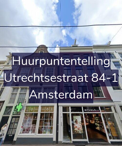 Foto gevel Huurpuntentelling voor Utrechtsestraat 84-1, Amsterdam