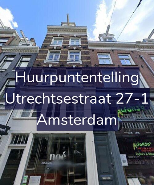 Foto gevel Huurpuntentelling voor Utrechtsestraat 27-1, Amsterdam
