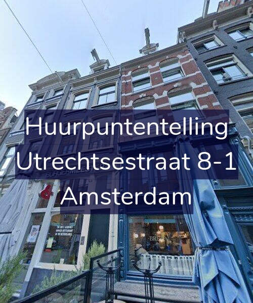 Foto gevel Huurpuntentelling voor Utrechtsestraat 8-1, Amsterdam
