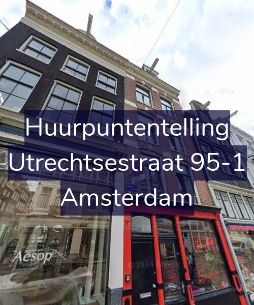 Foto gevel Huurpuntentelling voor Utrechtsestraat 95-1, Amsterdam