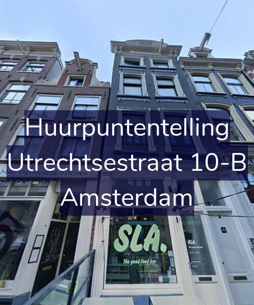 Foto gevel Huurpuntentelling voor Utrechtsestraat 10-B, Amsterdam
