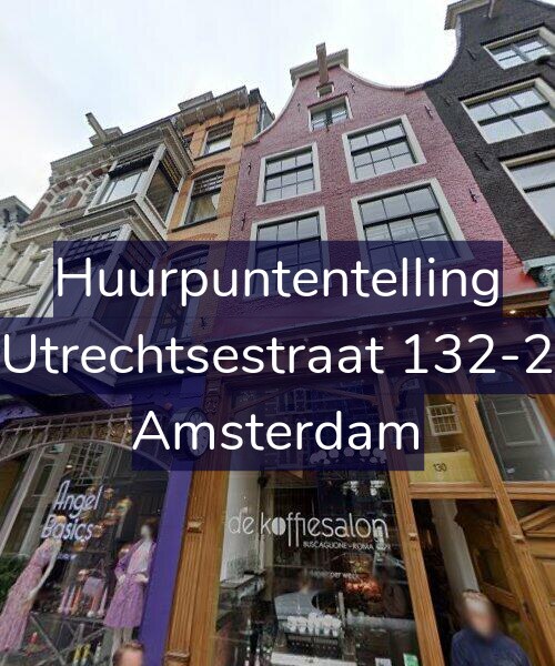 Foto gevel Huurpuntentelling voor Utrechtsestraat 132-2, Amsterdam