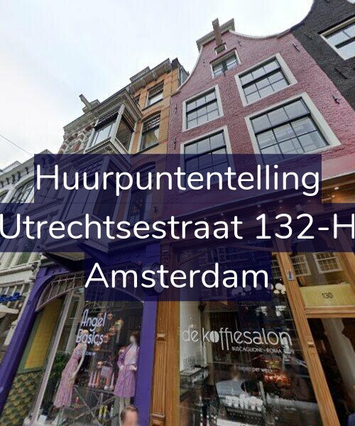 Foto gevel Huurpuntentelling voor Utrechtsestraat 132-H, Amsterdam