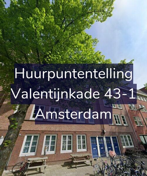 Foto gevel Huurpuntentelling voor Valentijnkade 43-1, Amsterdam