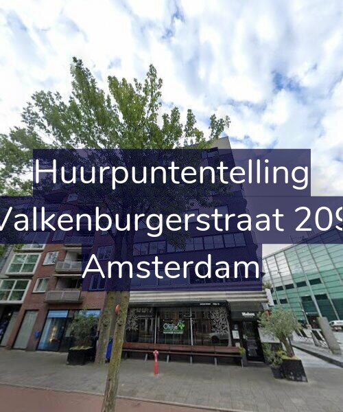 Foto gevel Huurpuntentelling voor Valkenburgerstraat 209, Amsterdam