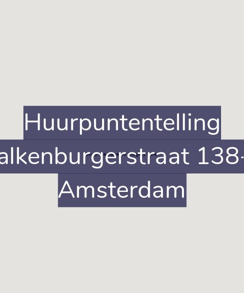 Foto gevel Huurpuntentelling voor Valkenburgerstraat 138-K, Amsterdam