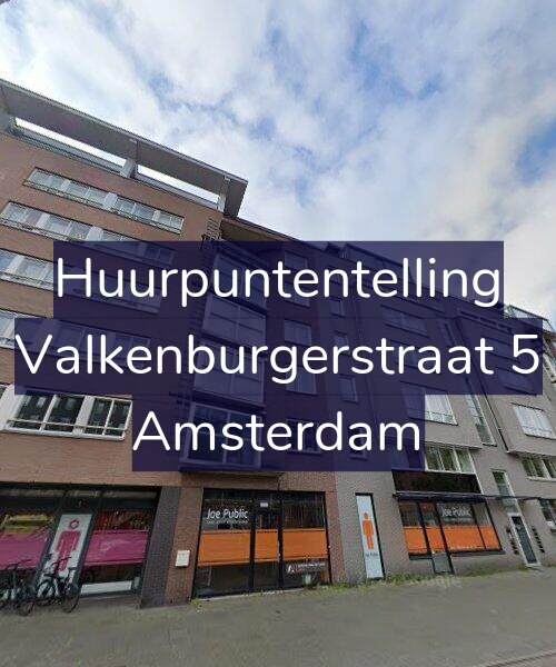 Foto gevel Huurpuntentelling voor Valkenburgerstraat 5, Amsterdam