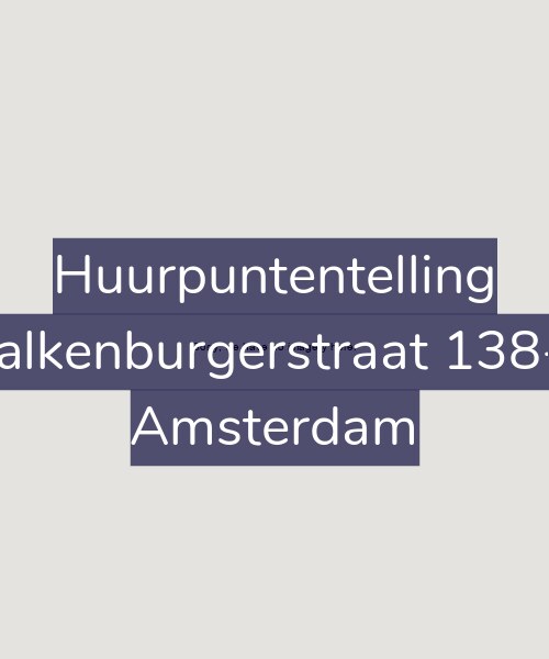 Foto gevel Huurpuntentelling voor Valkenburgerstraat 138-L, Amsterdam