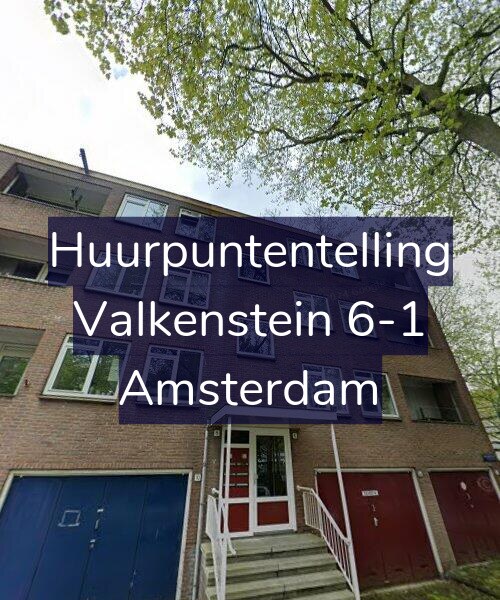 Foto gevel Huurpuntentelling voor Valkenstein 6-1, Amsterdam