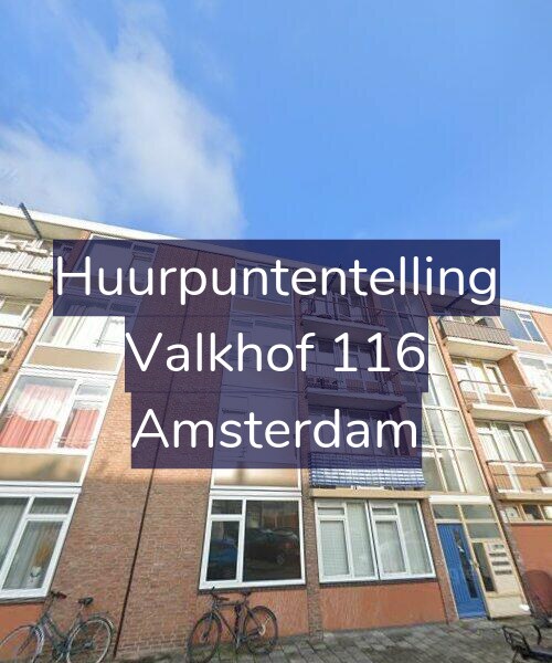 Foto gevel Huurpuntentelling voor Valkhof 116, Amsterdam