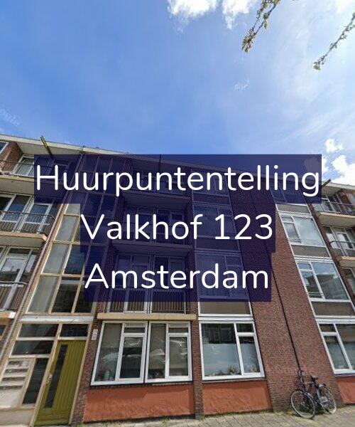 Foto gevel Huurpuntentelling voor Valkhof 123, Amsterdam