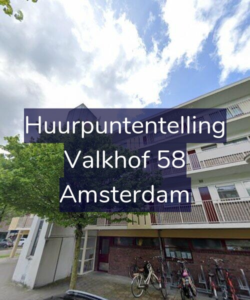 Foto gevel Huurpuntentelling voor Valkhof 58, Amsterdam
