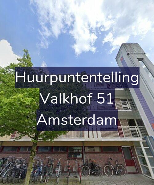 Foto gevel Huurpuntentelling voor Valkhof 51, Amsterdam