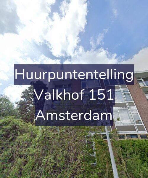 Foto gevel Huurpuntentelling voor Valkhof 151, Amsterdam