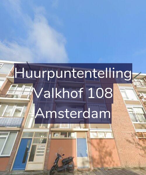Foto gevel Huurpuntentelling voor Valkhof 108, Amsterdam