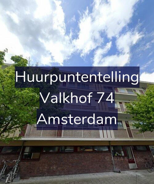 Foto gevel Huurpuntentelling voor Valkhof 74, Amsterdam