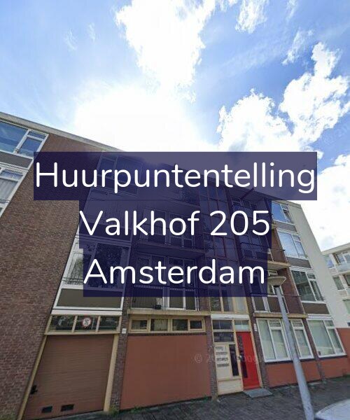 Foto gevel Huurpuntentelling voor Valkhof 205, Amsterdam
