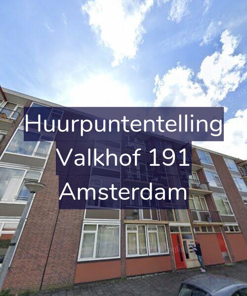 Foto gevel Huurpuntentelling voor Valkhof 191, Amsterdam
