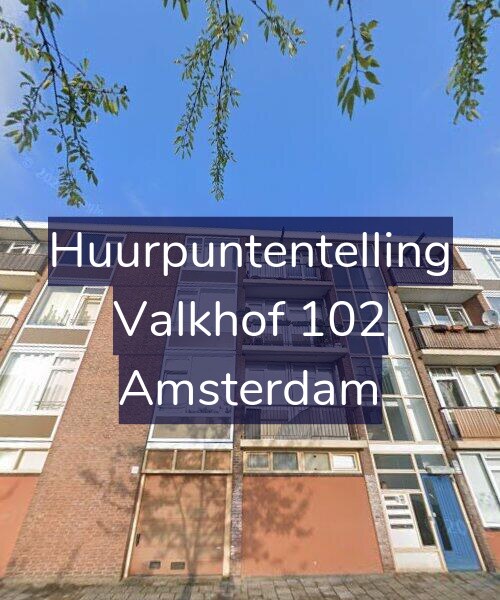 Foto gevel Huurpuntentelling voor Valkhof 102, Amsterdam