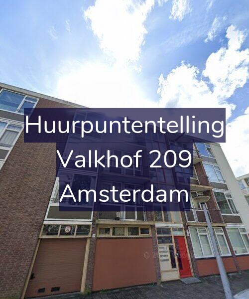 Foto gevel Huurpuntentelling voor Valkhof 209, Amsterdam