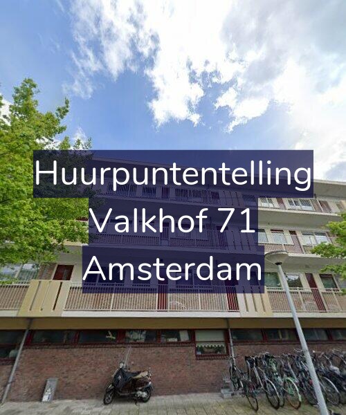 Foto gevel Huurpuntentelling voor Valkhof 71, Amsterdam