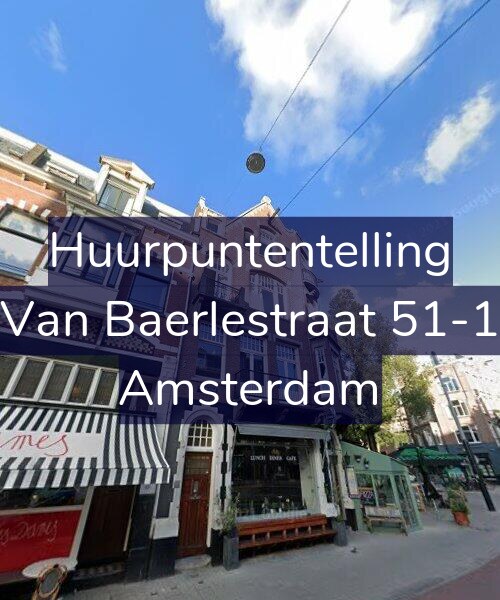 Foto gevel Huurpuntentelling voor Van Baerlestraat 51-1, Amsterdam