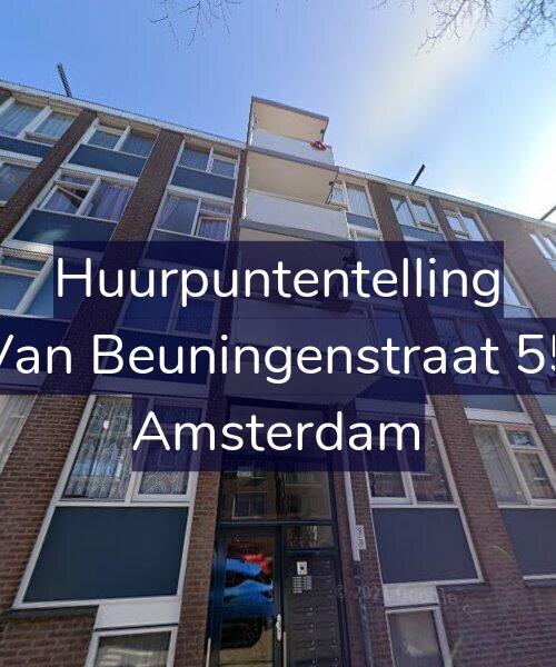 Foto gevel Huurpuntentelling voor Van Beuningenstraat 55, Amsterdam