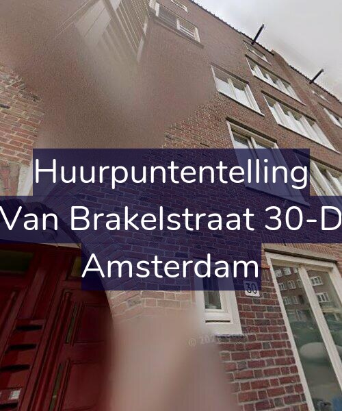 Foto gevel Huurpuntentelling voor Van Brakelstraat 30-D, Amsterdam