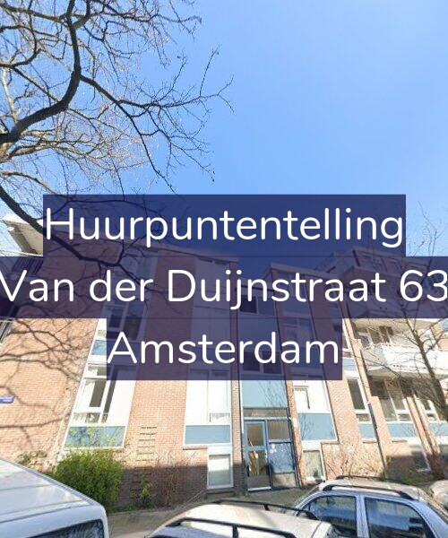 Foto gevel Huurpuntentelling voor Van der Duijnstraat 63, Amsterdam