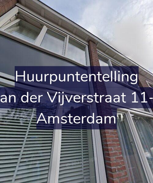 Foto gevel Huurpuntentelling voor Van der Vijverstraat 11-1, Amsterdam