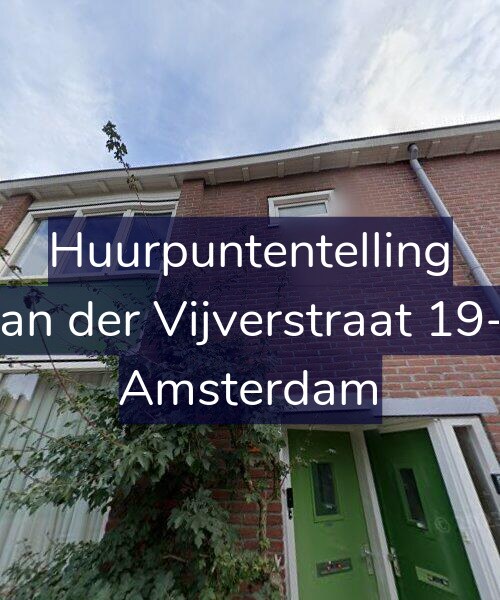 Foto gevel Huurpuntentelling voor Van der Vijverstraat 19-1, Amsterdam