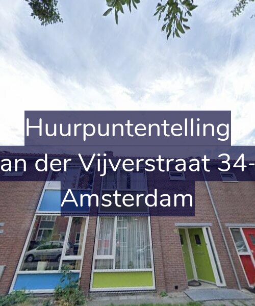 Foto gevel Huurpuntentelling voor Van der Vijverstraat 34-1, Amsterdam
