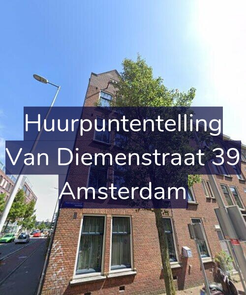 Foto gevel Huurpuntentelling voor Van Diemenstraat 39, Amsterdam