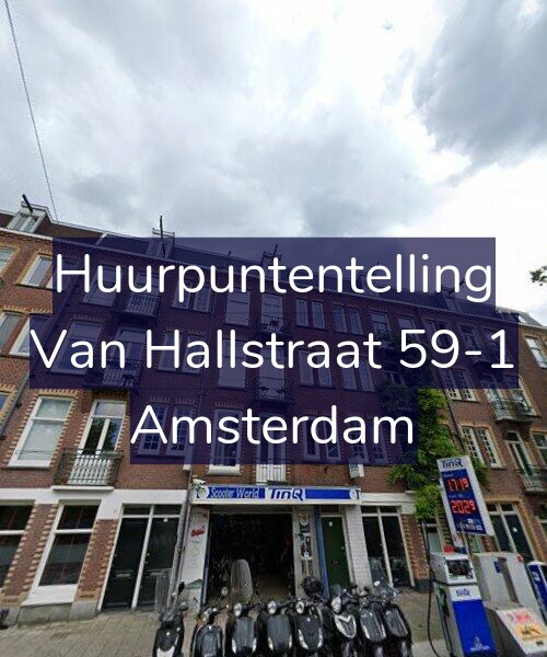 Foto gevel Huurpuntentelling voor Van Hallstraat 59-1, Amsterdam