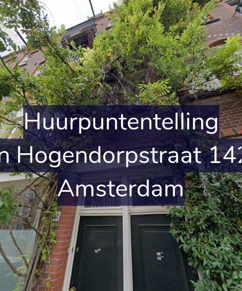 Foto gevel Huurpuntentelling voor Van Hogendorpstraat 142-3, Amsterdam
