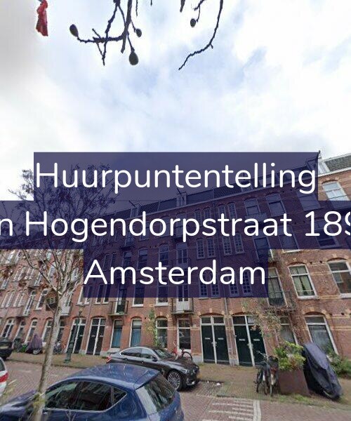 Foto gevel Huurpuntentelling voor Van Hogendorpstraat 189-1, Amsterdam