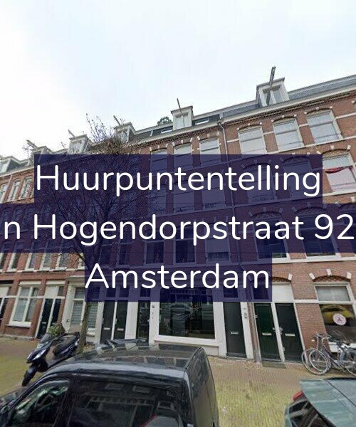 Foto gevel Huurpuntentelling voor Van Hogendorpstraat 92-H, Amsterdam